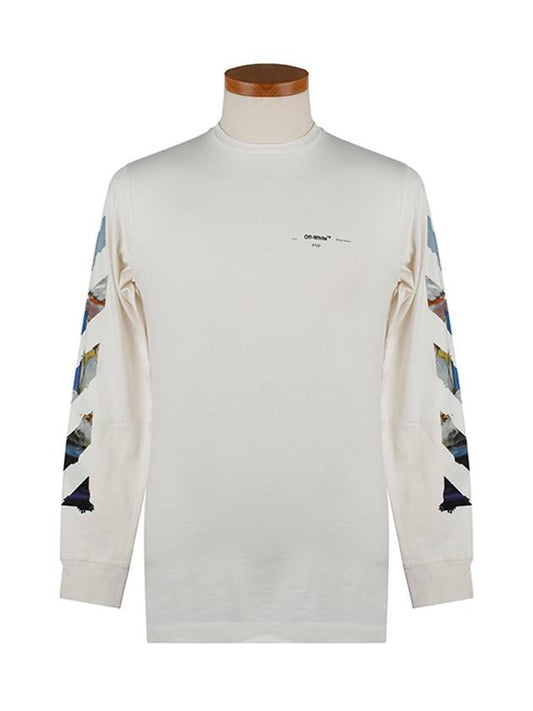 Diag Colored Arrow Long Sleeve T-Shirt White - OFF WHITE - BALAAN 2