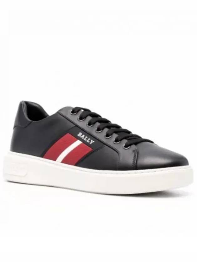 Stripe Low Top Sneakers Black - BALLY - BALAAN 2