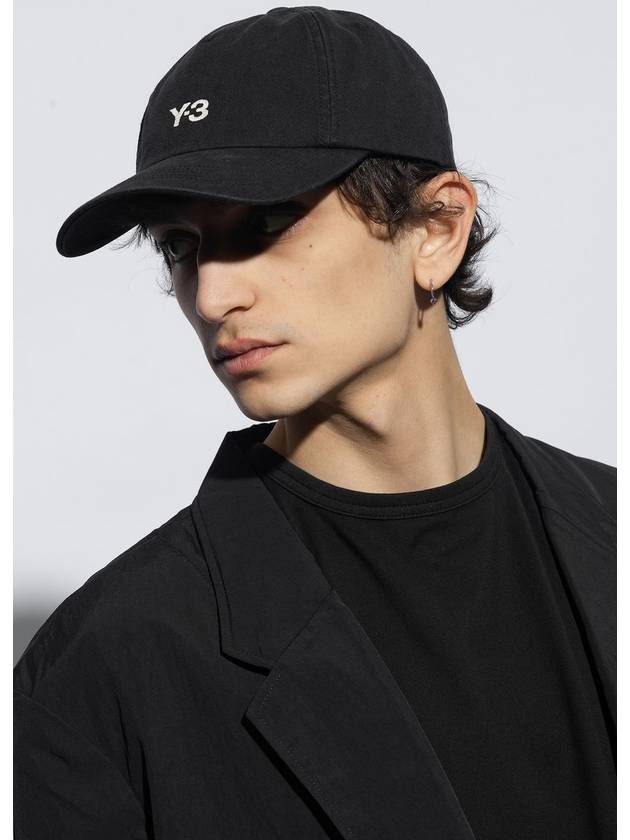 Embroidered Logo Ball Cap Black - Y-3 - BALAAN 5