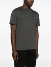 Logo Patch Short Sleeves T-Shirt  Steel Grey - STONE ISLAND - BALAAN 3