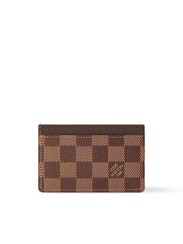 Damier Eben Single Card Wallet Brown - LOUIS VUITTON - BALAAN 6