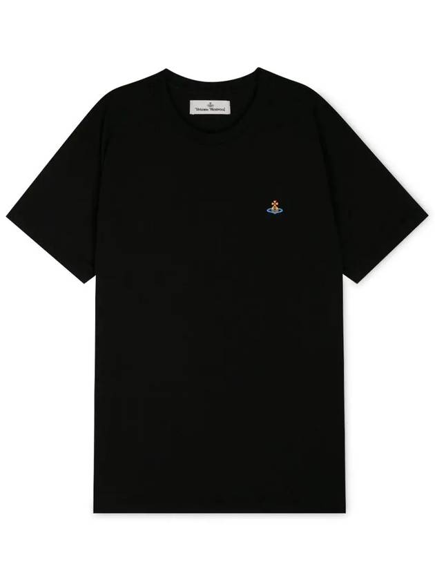 ORB Logo Cotton Short Sleeve T-Shirt Black - VIVIENNE WESTWOOD - BALAAN 4