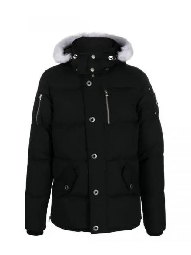 Original 3Q Hooded Padding White Shearling Black - MOOSE KNUCKLES - BALAAN 2