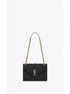 Gold Matelass Grain De Poudre Envelope Medium Shoulder Bag Black - SAINT LAURENT - BALAAN 2