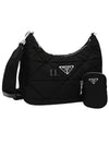 Triangle Logo Re-nylon Paddde Hobo Cross Bag Black - PRADA - BALAAN 2