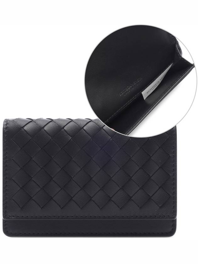 Men's Intrecciato Card Wallet Black - BOTTEGA VENETA - BALAAN 3