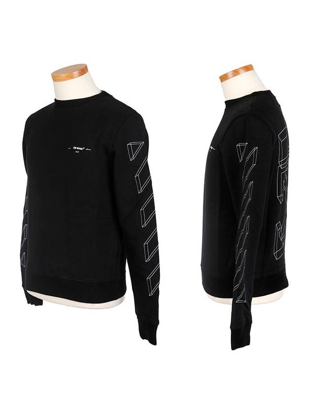 Diagonal Arrow Sweatshirt Black - OFF WHITE - BALAAN 2