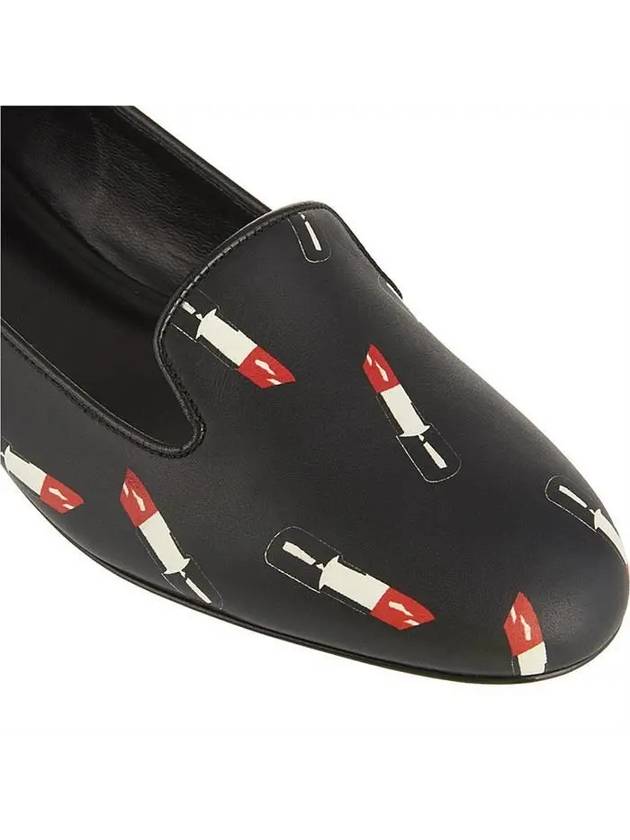 Lipstick Round Toe Flats Black - SAINT LAURENT - BALAAN 8