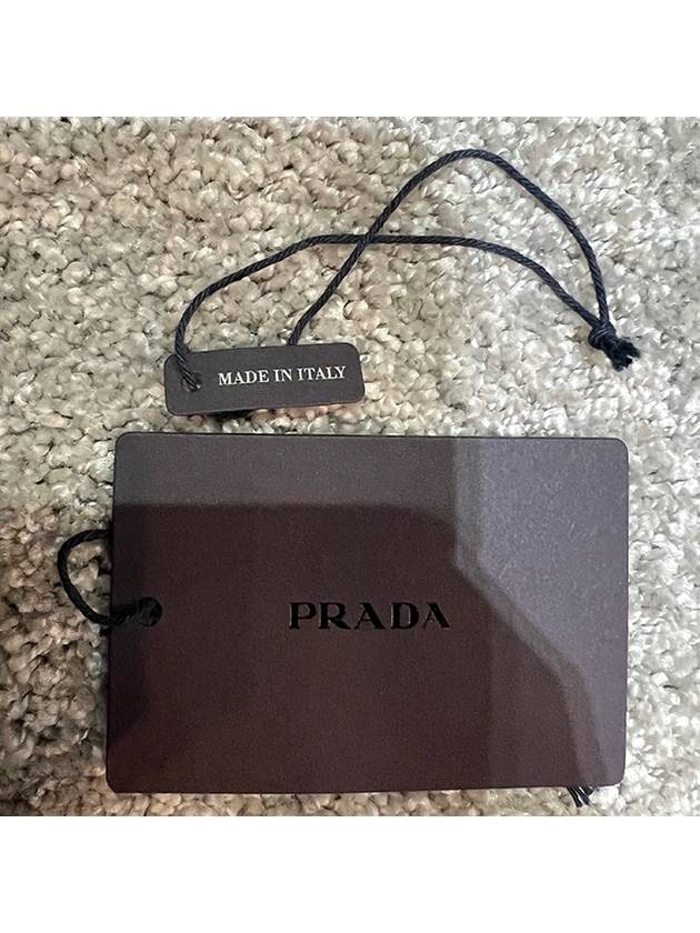 Logo Saffiano Leather Key Holder Black - PRADA - BALAAN 8