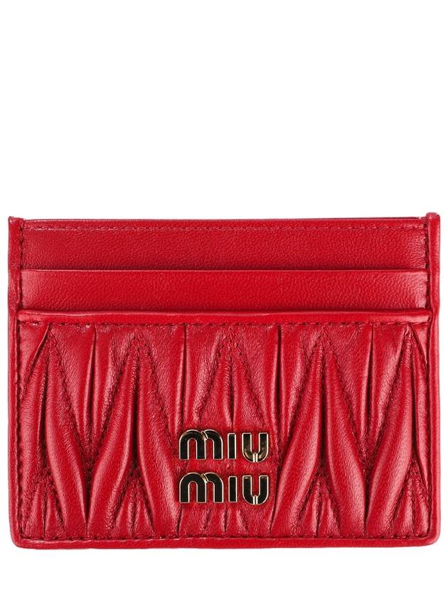 Materasse Nappa Leather Card Wallet Red - MIU MIU - BALAAN 2