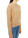 Embroidered Logo Crew Neck Cashmere Knit Top Brown - SPORTY & RICH - BALAAN 4