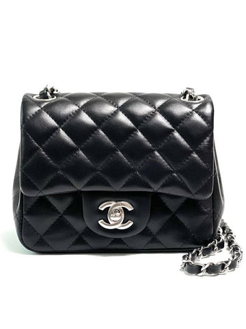 Classic Petite Sock Cross Bag Black Silver A35200 - CHANEL - BALAAN 1