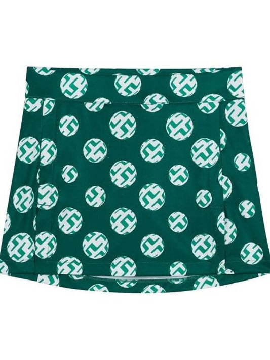 SS Women s Golf Amelie Mid Print Skirt Rain Spear Dots - J.LINDEBERG - BALAAN 2