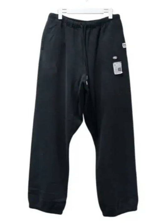 J13PT724 BLACK logo patch sweat pants - MIHARA YASUHIRO - BALAAN 1