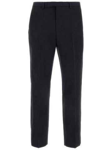 Crease detail wool straight pants dark gray - GUCCI - BALAAN 1