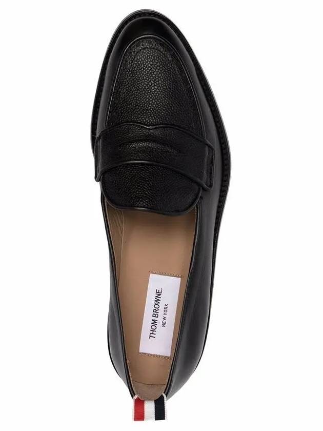 Men's Vitello Flexible Leather Sole Soft Penny Loafer Black - THOM BROWNE - BALAAN 6