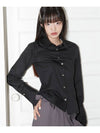 Slim Line Cuffs Long Sleeve Shirt Black - ZIZEMUSEUM - BALAAN 1