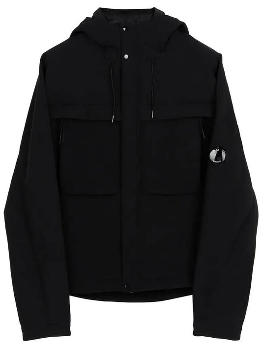 Men's Shell R Lens Wappen Hooded Jacket Black - CP COMPANY - BALAAN 2