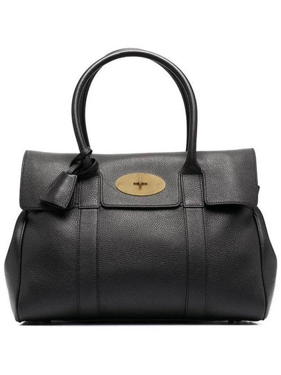 Small Bayswater Classic Grain Tote Bag Black - MULBERRY - BALAAN 2