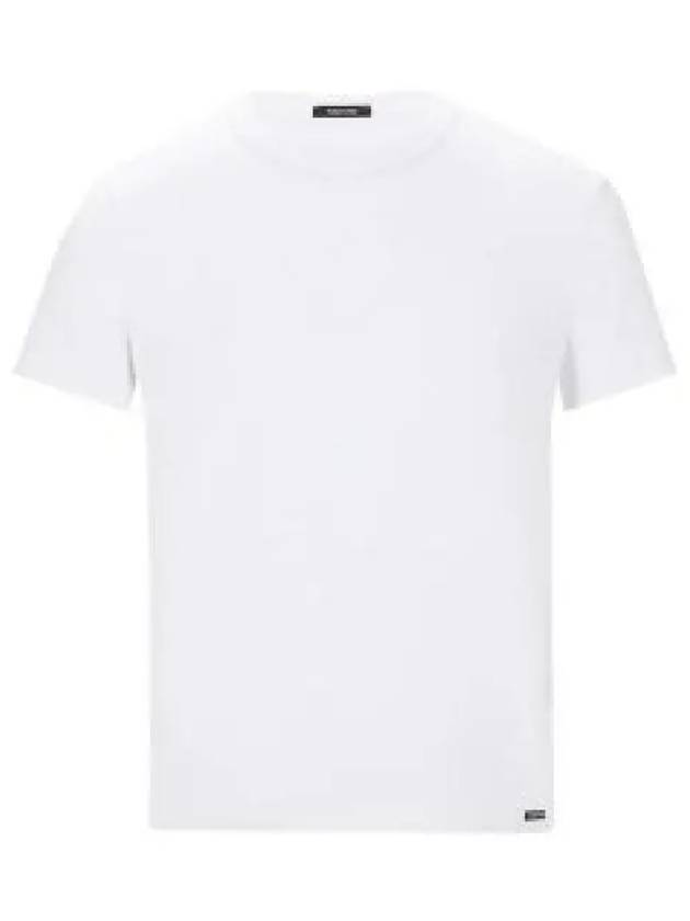 Cotton Crew Neck Short Sleeve T-Shirt White - TOM FORD - BALAAN 2