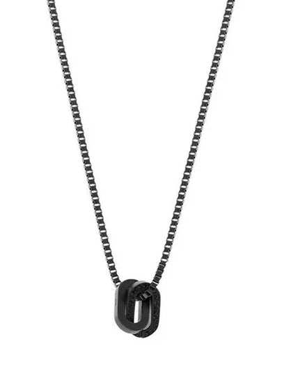 Stainless Steel Chain Necklace Black - EMPORIO ARMANI - BALAAN 2