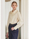 Serendipity Puff Logo Blouse Cream - MICANE - BALAAN 1