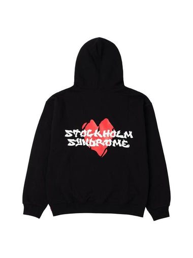 Men's Print Hoodie Black - STOCKHOLM SYNDROME - BALAAN 1