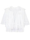 Katia Ruffled Broderie Anglaise Cotton Blouse White - ISABEL MARANT - BALAAN 2