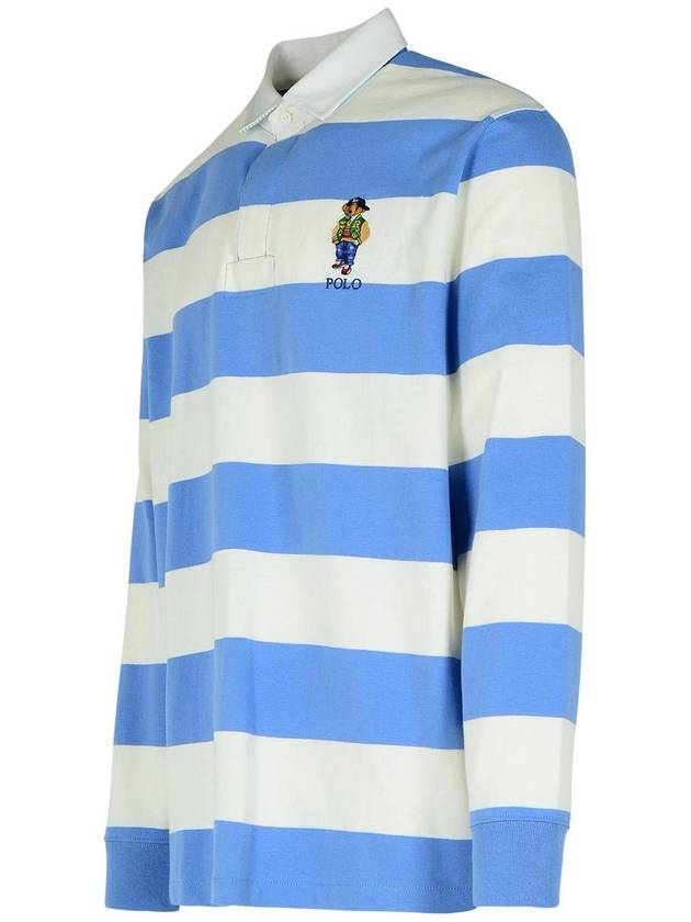 Striped Long Sleeve PK Shirt Blue - POLO RALPH LAUREN - BALAAN 3