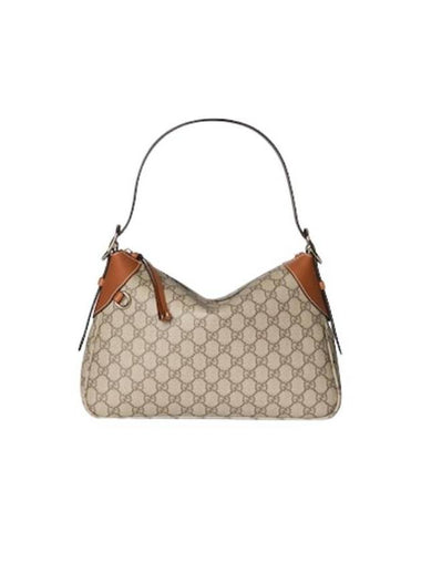 GG Emblem Medium Shoulder Bag Beige - GUCCI - BALAAN 1