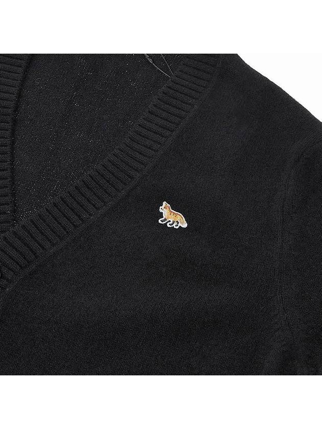 Baby Fox Patch Cosy Cardigan Black - MAISON KITSUNE - BALAAN 7