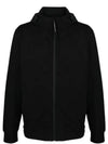 Metropolis Series Stretch Fleece Mixed Hooded Jacket Black - CP COMPANY - BALAAN 2