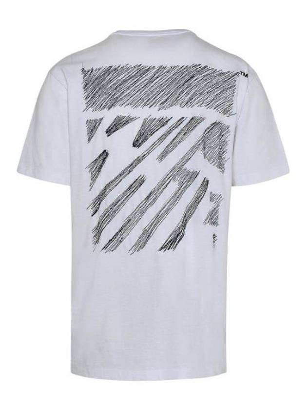 Scrubble Diag Slim Short Sleeve T-Shirt White - OFF WHITE - BALAAN 3