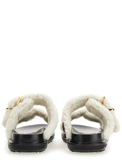 pershearring-trimmed Fussbet sandals - MARNI - BALAAN 2