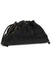 Intrecciato Small Leather Pouch Bag Black - BOTTEGA VENETA - BALAAN 3