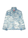 J Alston Tiger Breaks Denim Print Windbreaker Light Blue - DIESEL - BALAAN 2