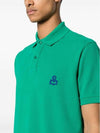 Afko Logo Cotton Polo Shirt Green - ISABEL MARANT - BALAAN 5