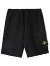 Fleece Bermuda Shorts Black - STONE ISLAND - BALAAN 2