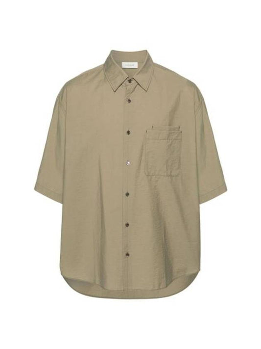Double Pocket Long Sleeve Shirt Khaki - LEMAIRE - BALAAN 1