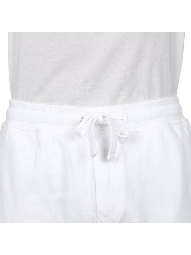 Cotton Fleece Cargo Bermuda Shorts White - STONE ISLAND - BALAAN 8