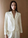 Tweed2 Glitter Crop Ivory Jacket Tweed2 Glitter Crop IV JK - DAMAGE MNEMONIC - BALAAN 1