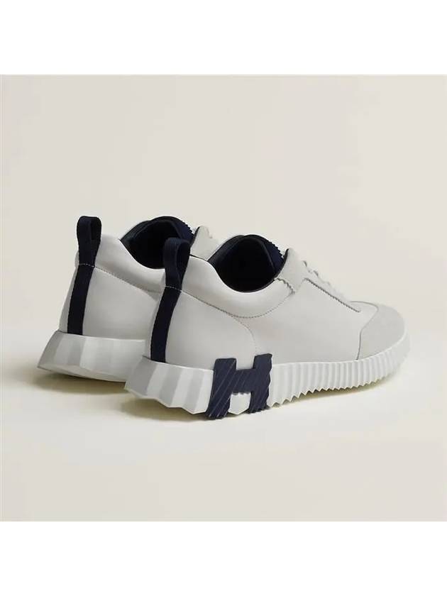 Bouncing Sneakers Calfskin Suede Goatskin Blanc - HERMES - BALAAN 5