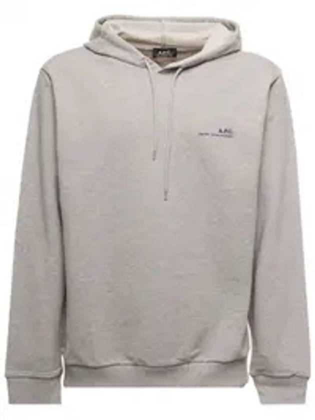 Item H Small Logo Cotton Hoodie Grey - A.P.C. - BALAAN 7