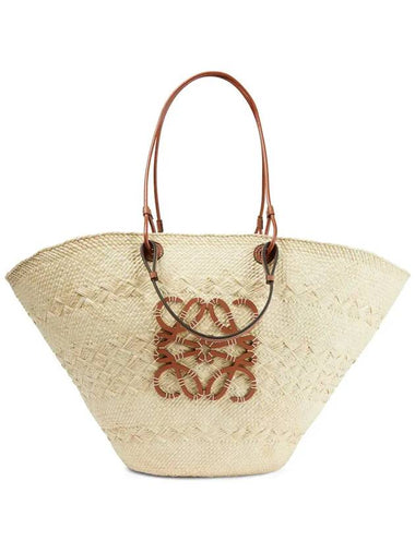 Anagram large raffia tote bag - LOEWE - BALAAN 1