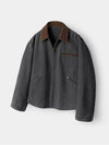 VTG Washed Work Jacket Charcoal - INDUST - BALAAN 9