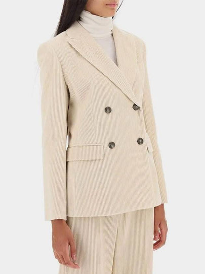 FW Katanga cotton velvet blazer jacket ivory 5046083306 002 - WEEKEND MAX MARA - BALAAN 2