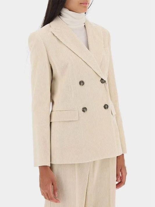 FW Katanga KATANGA cotton velvet blazer jacket ivory 504608330600 002 - WEEKEND MAX MARA - BALAAN 1