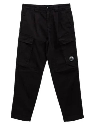 Stretch Sateen Loose Cargo Straight Pants Black - CP COMPANY - BALAAN 2