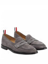 Men's Varsity Suede Loafers Grey - THOM BROWNE - BALAAN 2