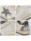 Ball Star Leather Low Top Sneakers Grey White - GOLDEN GOOSE - BALAAN 7